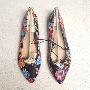 Express NWOT Floral Flat Pointed Flats Size 8